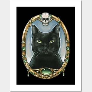 Black Cat Portrait Posters and Art